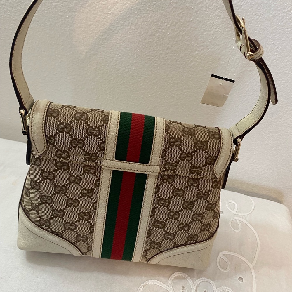 GUCCI Monogram Treasure Flap Ivory - Picture 4 of 8